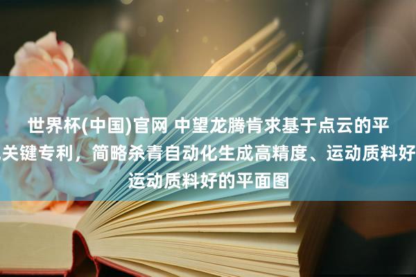 世界杯(中国)官网 中望龙腾肯求基于点云的平面图生成关键专利，简略杀青自动化生成高精度、运动质料好的平面图