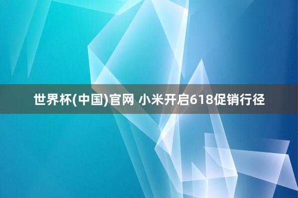 世界杯(中国)官网 小米开启618促销行径