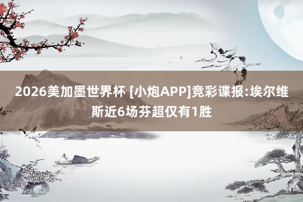 2026美加墨世界杯 [小炮APP]竞彩谍报:埃尔维斯近6场芬超仅有1胜