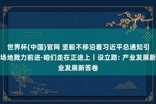 世界杯(中国)官网 坚毅不移沿着习近平总通知引导的场地戮力前进·咱们走在正途上丨设立路: 产业发展新答卷
