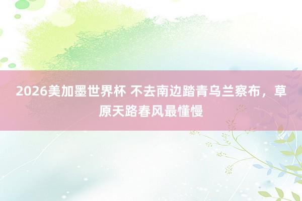 2026美加墨世界杯 不去南边踏青乌兰察布，草原天路春风最懂慢