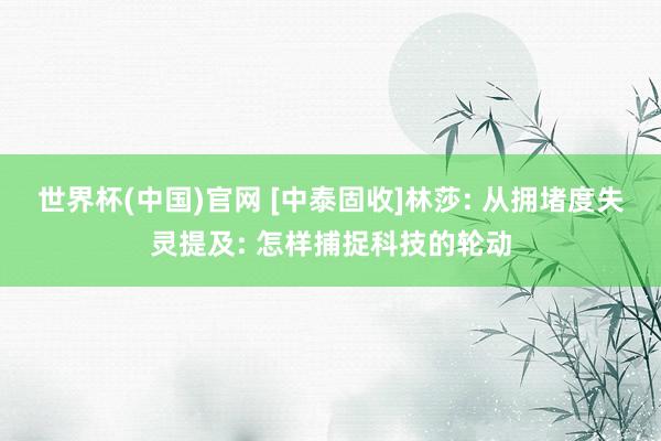 世界杯(中国)官网 [中泰固收]林莎: 从拥堵度失灵提及: 怎样捕捉科技的轮动