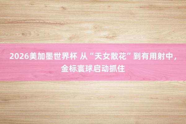 2026美加墨世界杯 从“天女散花”到有用射中,金标寰球启动抓住
